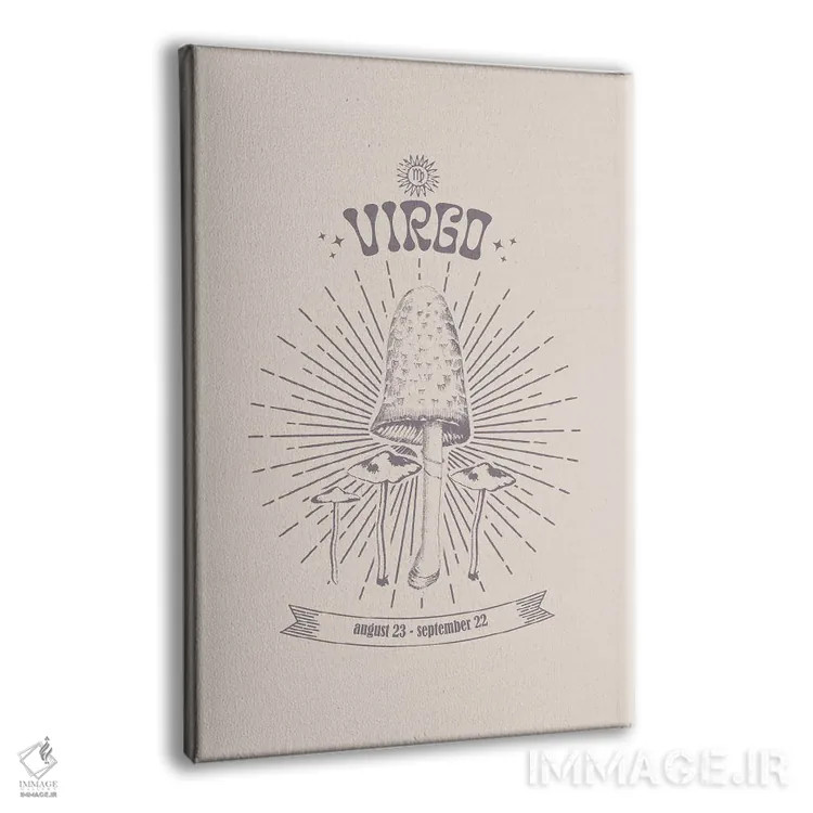 تابلو دکوراتیو قارچ های زودیاک سنبله اثر امانوئلا کاراتونی - نمای پرسپکتیو محصول