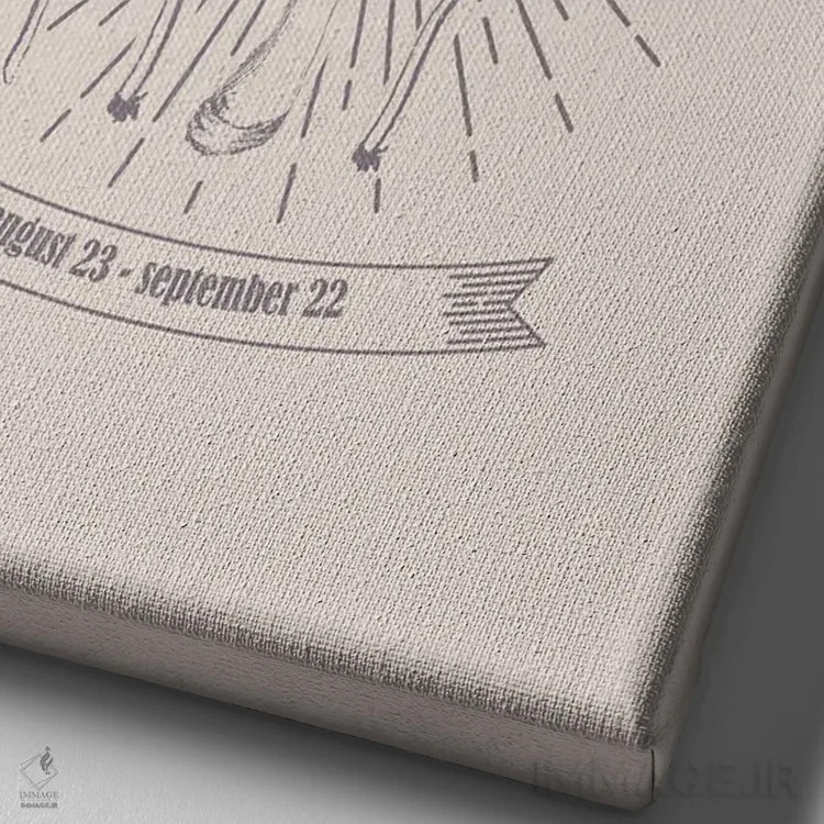 تابلو دکوراتیو قارچ های زودیاک سنبله اثر امانوئلا کاراتونی - نمای نزدیک بافت بوم