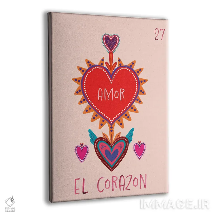 تابلو دکوراتیو قلب اثر امانوئلا کاراتونی - نمای پرسپکتیو محصول