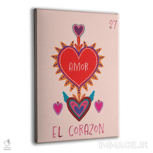 تابلو دکوراتیو قلب اثر امانوئلا کاراتونی - نمای پرسپکتیو محصول