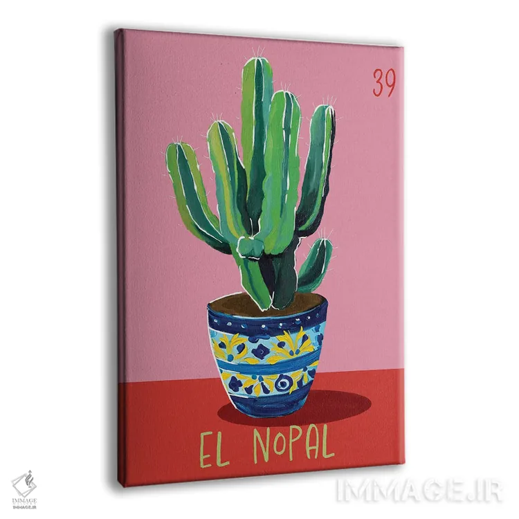 تابلو دکوراتیو کاکتوس اثر امانوئلا کاراتونی - نمای پرسپکتیو محصول