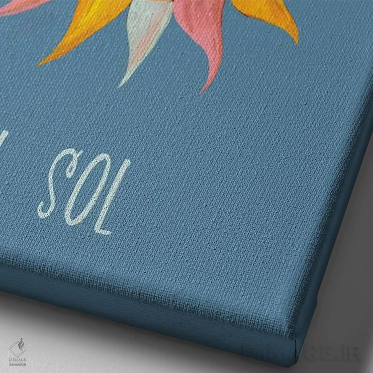 تابلو دکوراتیو ال سول: خورشید اثر امانوئلا کاراتونی - نمای نزدیک بافت بوم