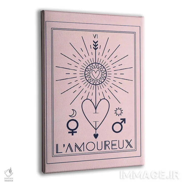 تابلو مدرن معشوق اثر امانوئلا کاراتونی - نمای پرسپکتیو محصول