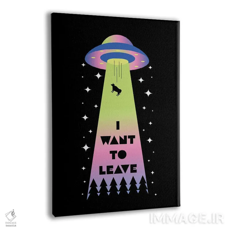 تابلو دکوراتیو می خواهم بروم اثر امانوئلا کاراتونی - نمای پرسپکتیو محصول