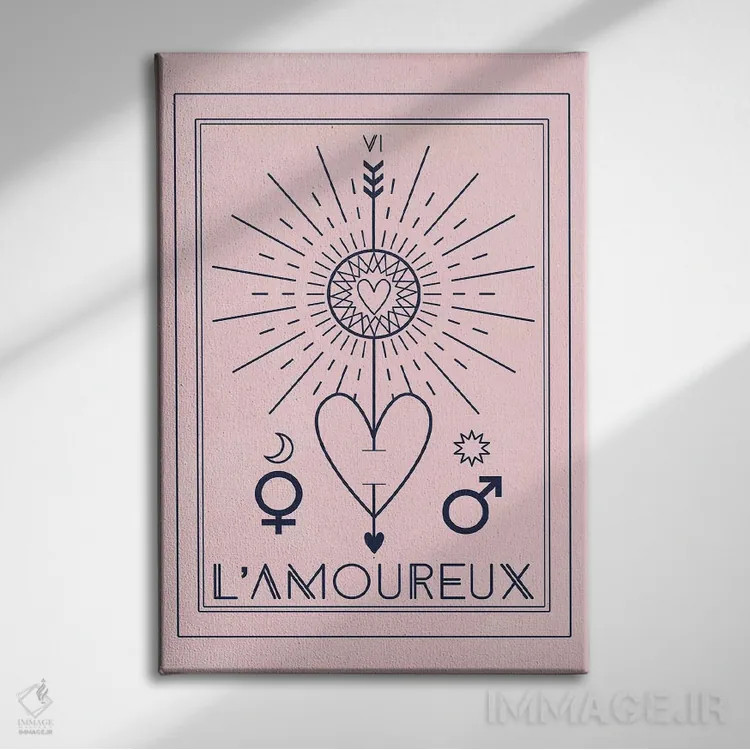 تابلو مدرن معشوق اثر امانوئلا کاراتونی - نمای روبهرو روی دیوار