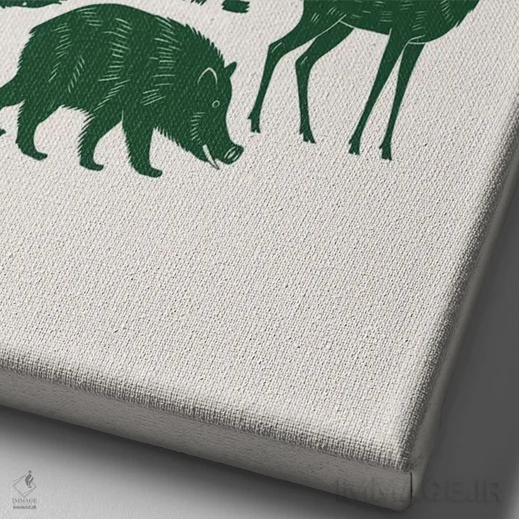 تابلو مینیمال صدای دیگران باش اثر امانوئلا کاراتونی - نمای نزدیک بافت بوم