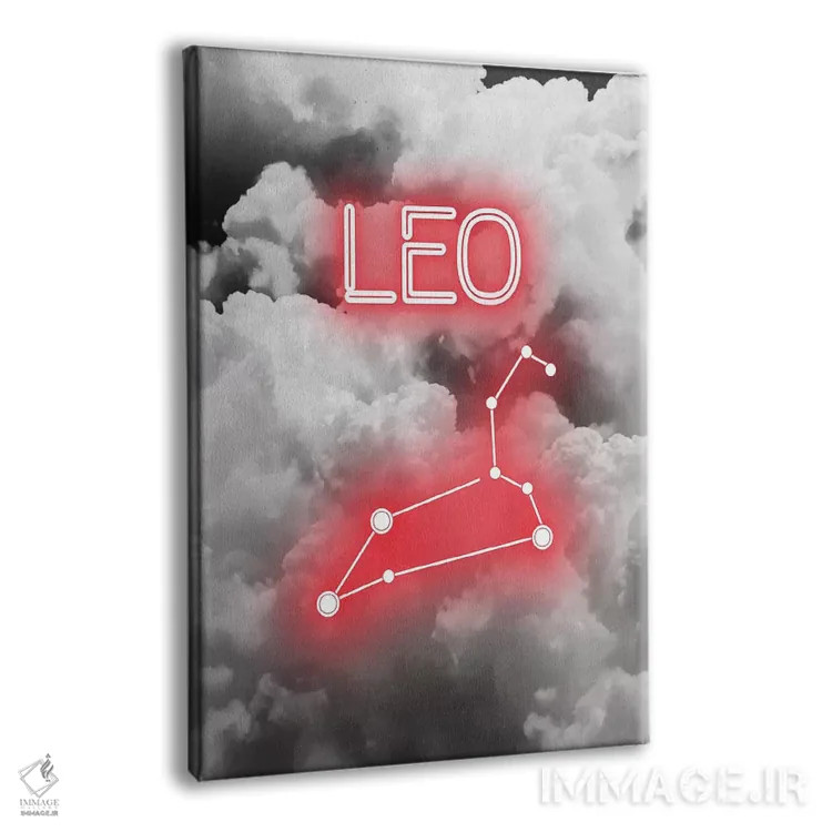 تابلو مدرن نماد زودیاک شیر اثر امانوئلا کاراتونی - نمای پرسپکتیو محصول