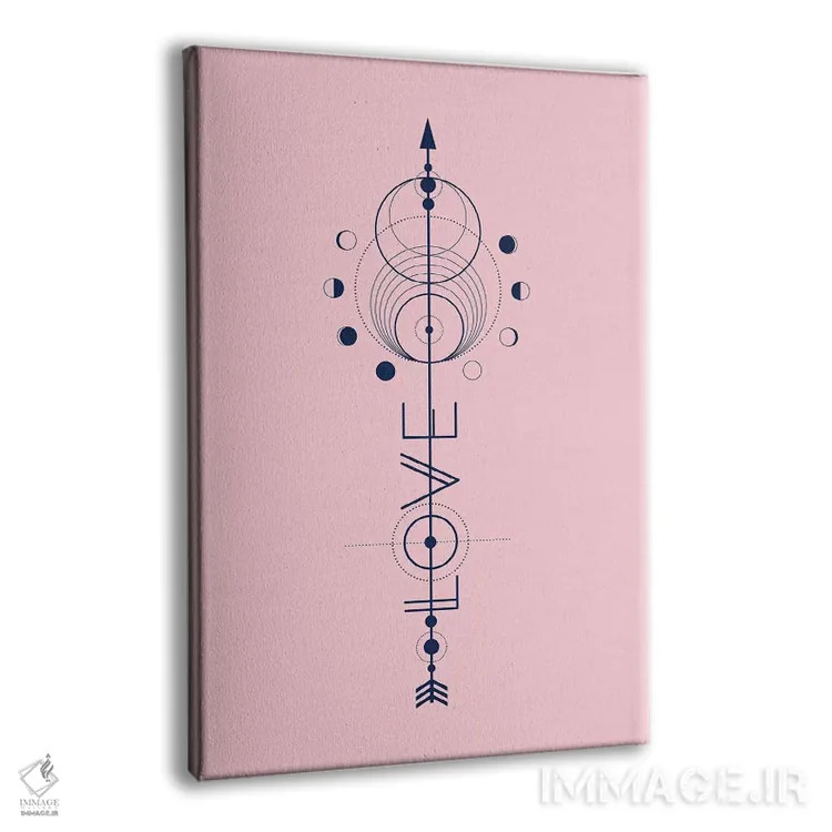 تابلو مدرن پیکان عشق اثر امانوئلا کاراتونی - نمای پرسپکتیو محصول