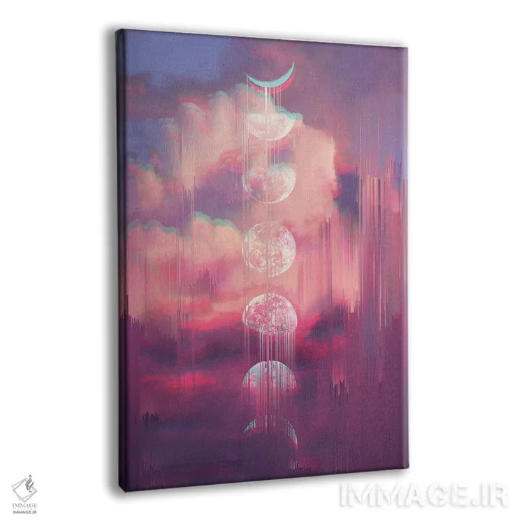 تابلو مدرن اختلالات زمان ماه اثر امانوئلا کاراتونی - نمای پرسپکتیو محصول