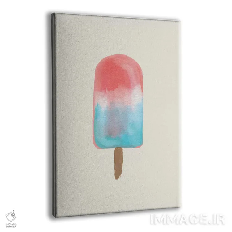 تابلو مینیمال پاپسیکل میهن پرستانه اثر امانوئلا کاراتونی - نمای پرسپکتیو محصول