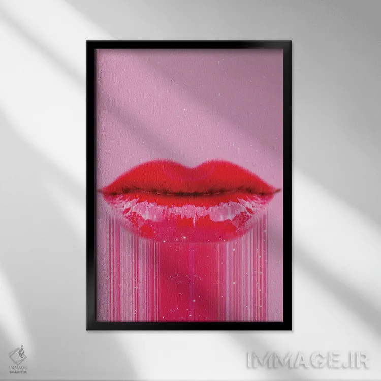 تابلو مدرن عزیز من اثر امانوئلا کاراتونی - نمای قابدار مشکی