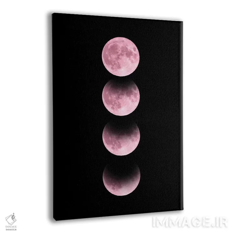 تابلو مدرن ماه صورتی اثر امانوئلا کاراتونی - نمای پرسپکتیو محصول