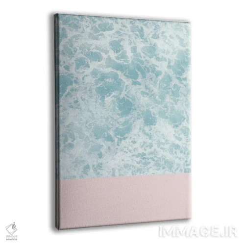 تابلو مینیمال صورتی بر روی دریا اثر امانوئلا کاراتونی - نمای پرسپکتیو محصول