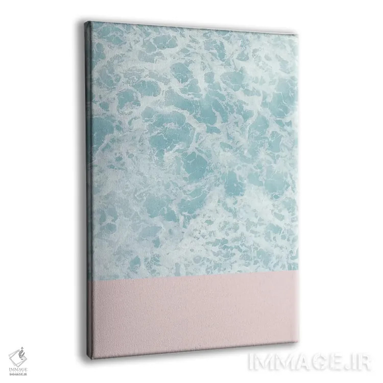 تابلو مینیمال صورتی بر روی دریا اثر امانوئلا کاراتونی - نمای پرسپکتیو محصول