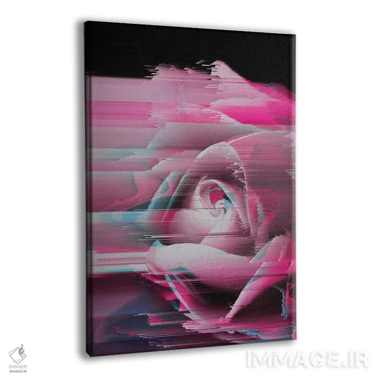 تابلو مدرن رزا روزه اثر امانوئلا کاراتونی - نمای پرسپکتیو محصول