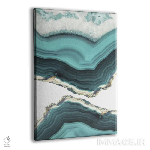 تابلو انتزاعی عقیق دریایی اثر امانوئلا کاراتونی - نمای پرسپکتیو محصول