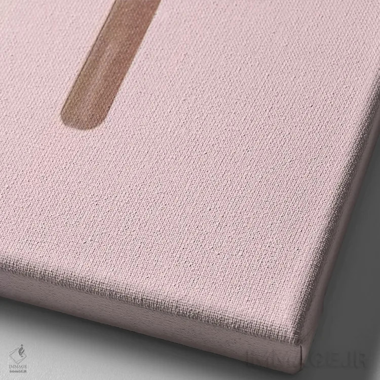 تابلو مینیمال پاپسیکل مرمر سیاه اثر امانوئلا کاراتونی - نمای نزدیک بافت بوم