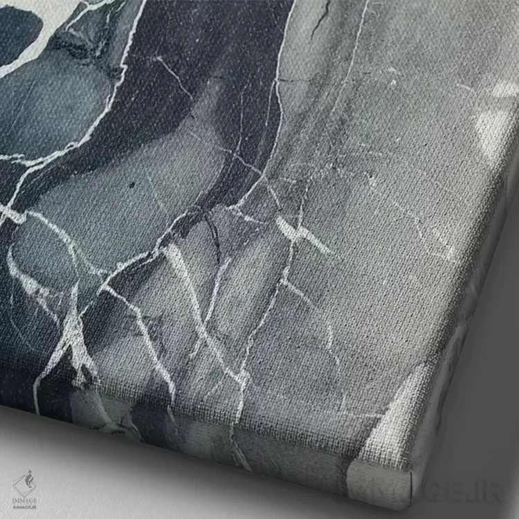 تابلو انتزاعی مرمر دریایی اثر امانوئلا کاراتونی - نمای نزدیک بافت بوم