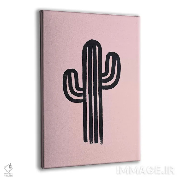تابلو مینیمال کاکتوس خداگونه اثر امانوئلا کاراتونی - نمای پرسپکتیو محصول
