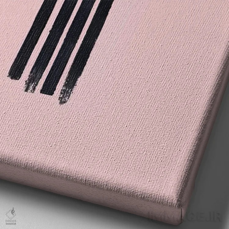 تابلو مینیمال کاکتوس خداگونه اثر امانوئلا کاراتونی - نمای نزدیک بافت بوم