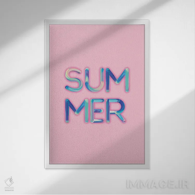 تابلو مدرن تابستان اثر امانوئلا کاراتونی - نمای قابدار سفید