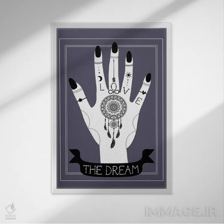 تابلو مدرن رویا اثر امانوئلا کاراتونی - نمای قابدار سفید