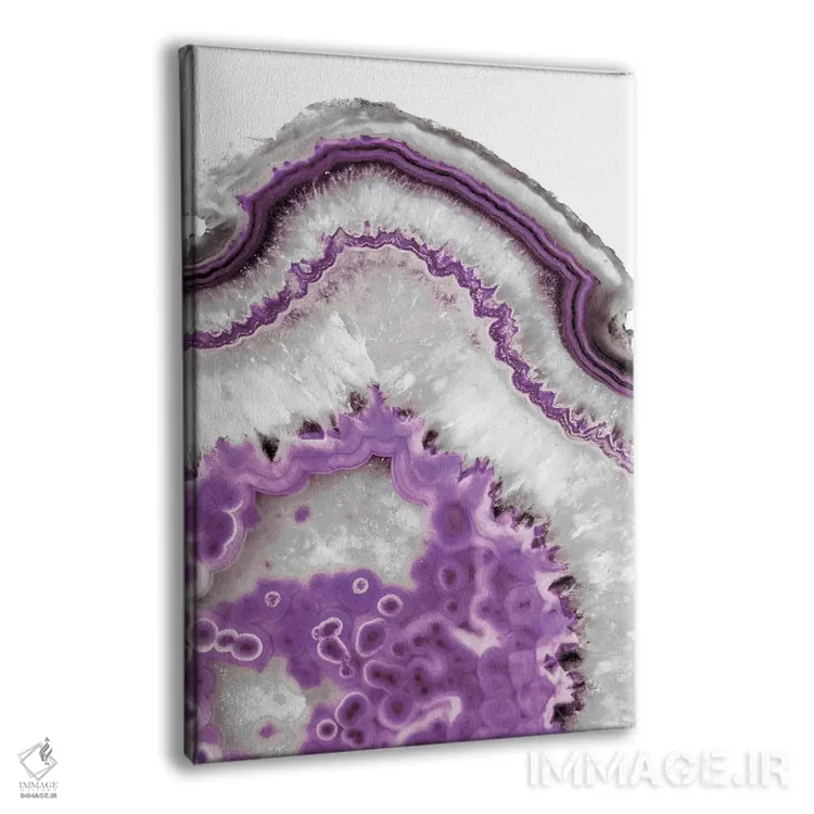 تابلو انتزاعی عقیق فرابنفش اثر امانوئلا کاراتونی - نمای پرسپکتیو محصول
