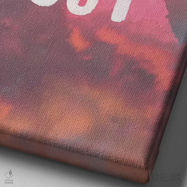 تابلو مدرن شور سفر اثر امانوئلا کاراتونی - نمای نزدیک بافت بوم