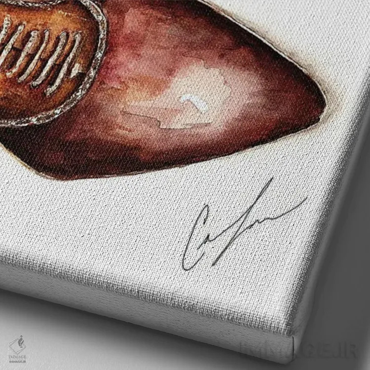 تابلو دکوراتیو سه کفش اثر کلر تامپسون - نمای نزدیک بافت بوم