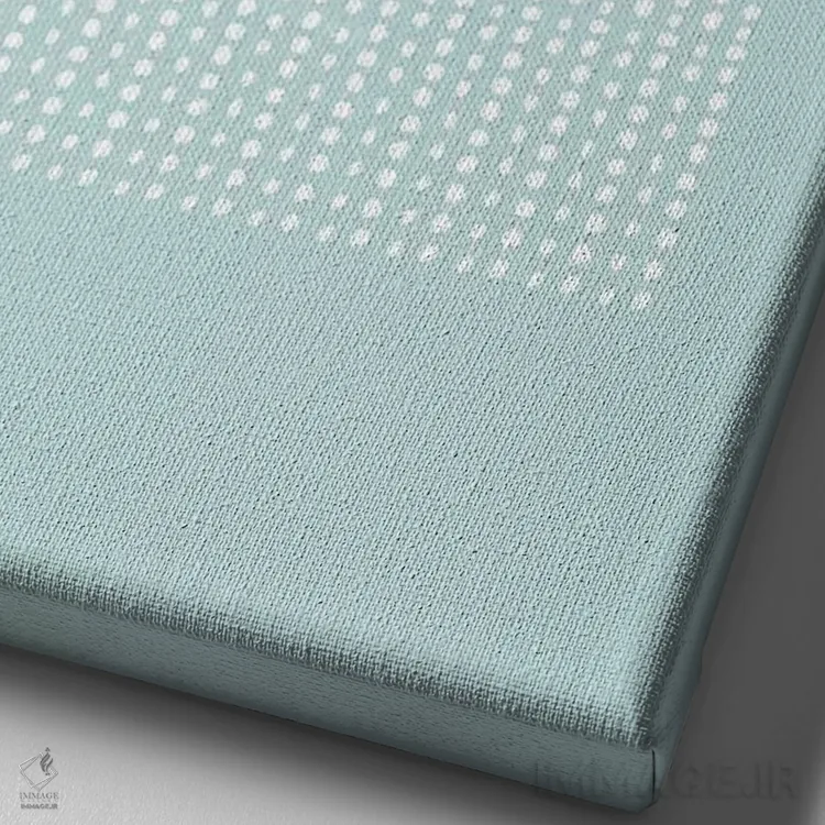 تابلو مینیمال باران هندوانه ای اثر امانوئلا کاراتونی - نمای نزدیک بافت بوم