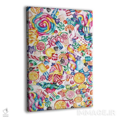 تابلو دکوراتیو آبنبات اثر کلر تامپسون - نمای پرسپکتیو محصول