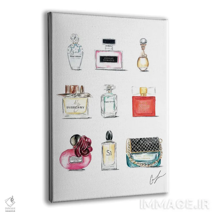 تابلو دکوراتیو عطرها اثر کلر تامپسون - نمای پرسپکتیو محصول