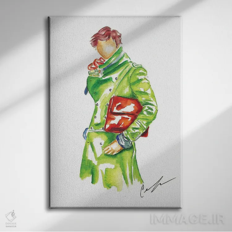 تابلو دکوراتیو ترنچ اثر کلر تامپسون - نمای روبهرو روی دیوار