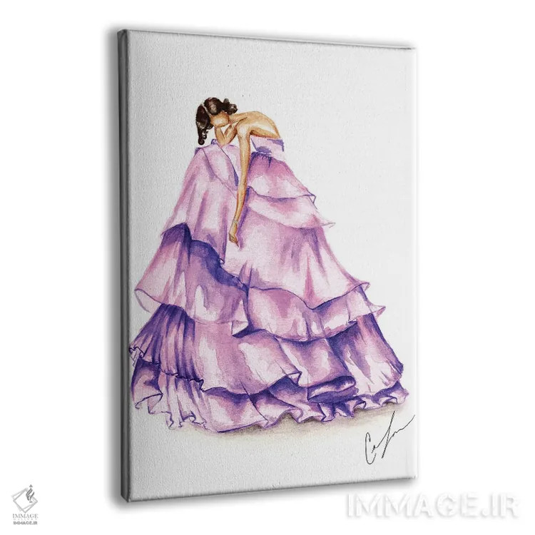 تابلو دکوراتیو ویستریا اثر کلر تامپسون - نمای پرسپکتیو محصول