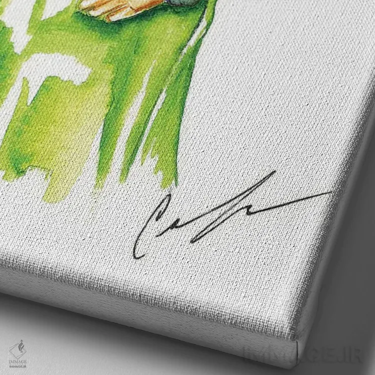 تابلو دکوراتیو ترنچ اثر کلر تامپسون - نمای نزدیک بافت بوم