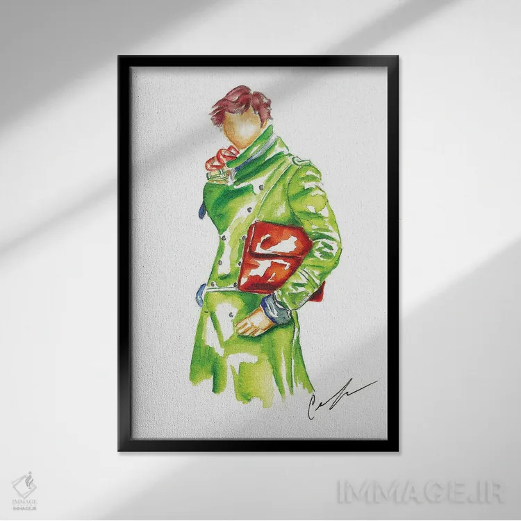 تابلو دکوراتیو ترنچ اثر کلر تامپسون - نمای قابدار مشکی