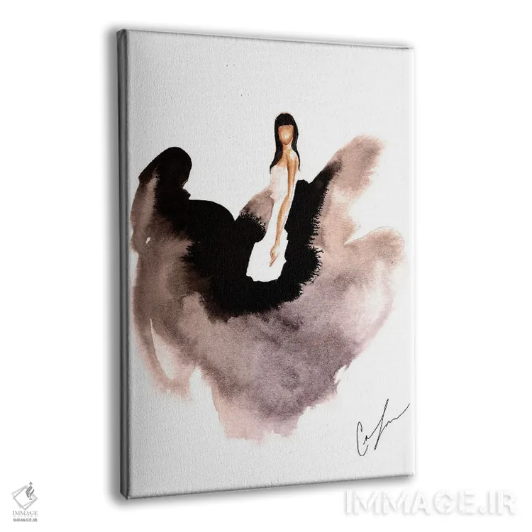 تابلو مدرن قوی سیاه اثر کلر تامپسون - نمای پرسپکتیو محصول