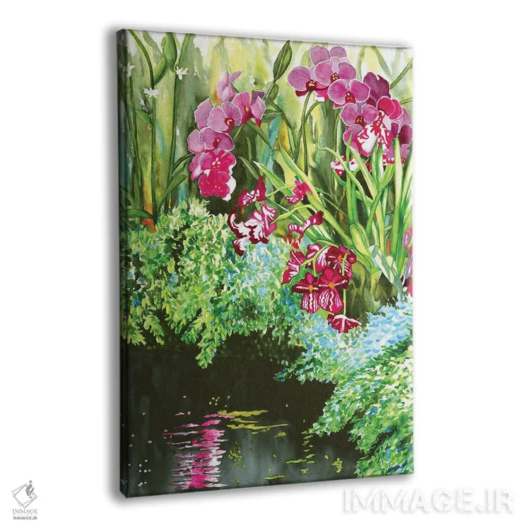 تابلو دکوراتیو شادی ارکیده اثر کریستین ریشو - نمای پرسپکتیو محصول