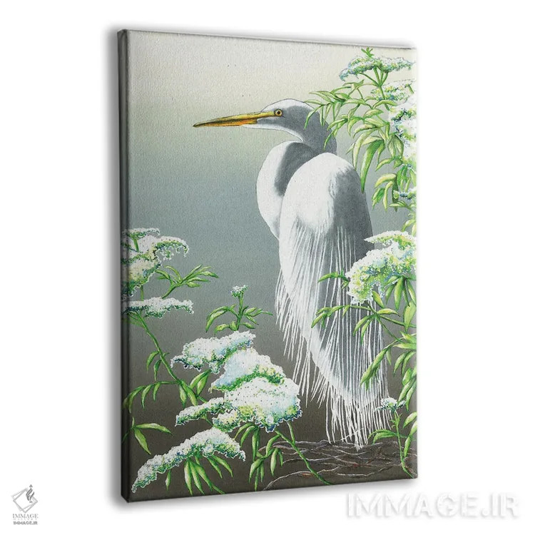 تابلو دکوراتیو ظرافت سفید اثر کریستین ریشو - نمای پرسپکتیو محصول