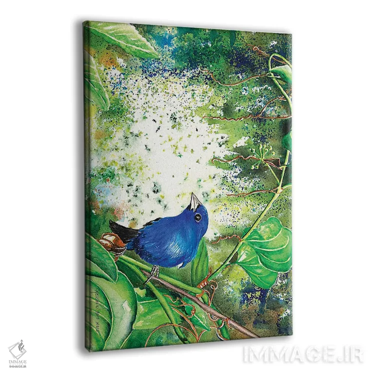 تابلو دکوراتیو ایندیگو بانتینگ اثر کریستین ریشو - نمای پرسپکتیو محصول