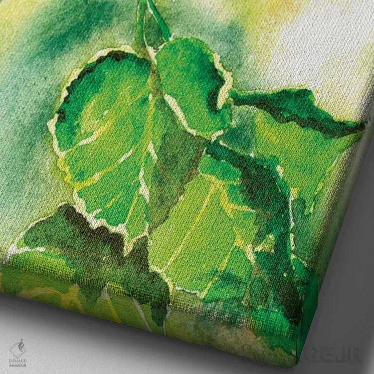 تابلو دکوراتیو فنچ خانگی اثر کریستین ریشو - نمای نزدیک بافت بوم