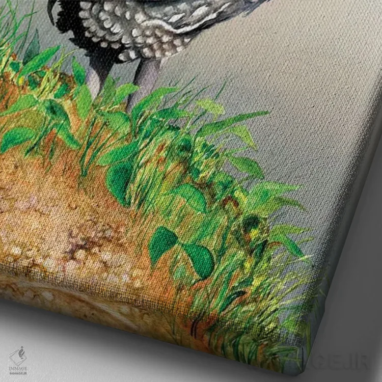 تابلو دکوراتیو در جستجوی عشق اثر کریستین ریشو - نمای نزدیک بافت بوم