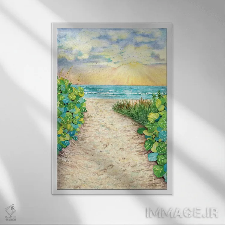 تابلو دکوراتیو در رویاهایم اثر کریستین ریشو - نمای قابدار سفید