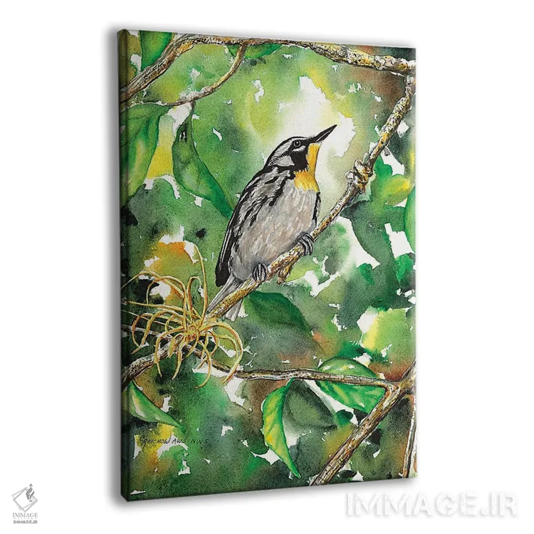 تابلو دکوراتیو سسک حلقه زرد اثر کریستین ریشو - نمای پرسپکتیو محصول