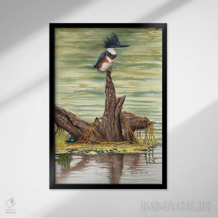 تابلو دکوراتیو آن نکته همان است اثر کریستین ریشو - نمای قابدار مشکی