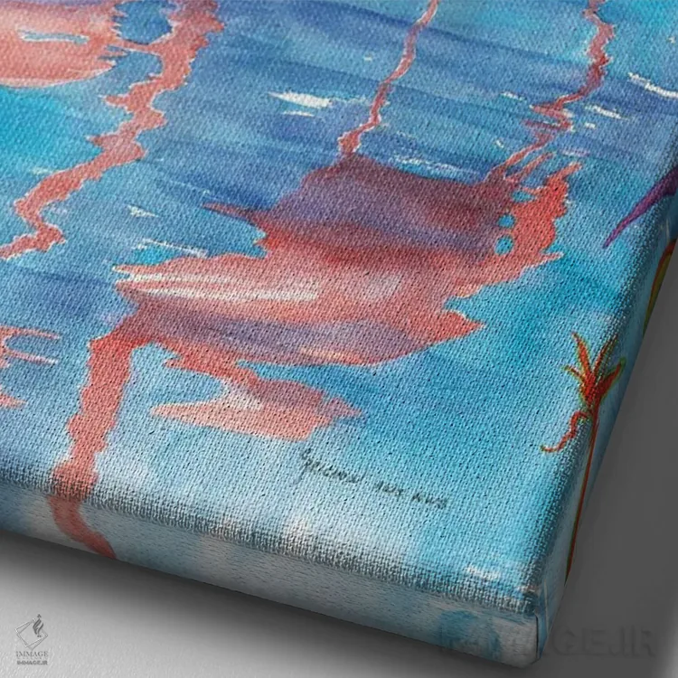 تابلو دکوراتیو این لحظه جادویی اثر کریستین ریشو - نمای نزدیک بافت بوم