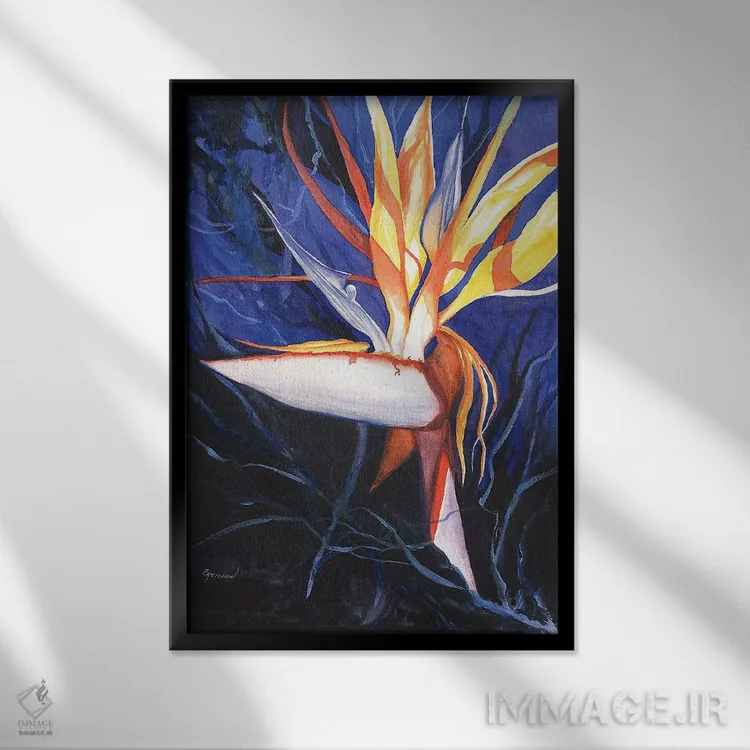 تابلو دکوراتیو وحشی و داغ اثر کریستین ریشو - نمای قابدار مشکی