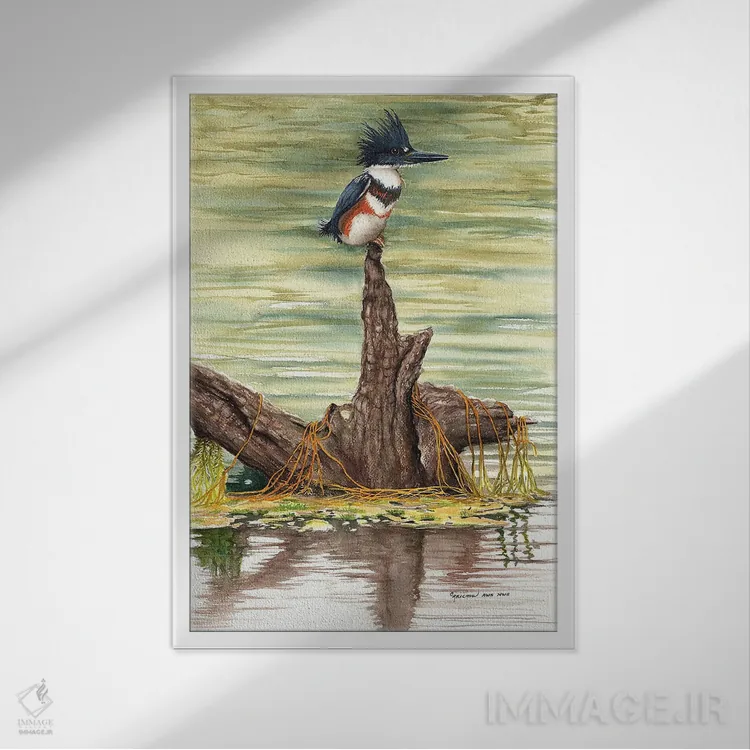 تابلو دکوراتیو آن نکته همان است اثر کریستین ریشو - نمای قابدار سفید