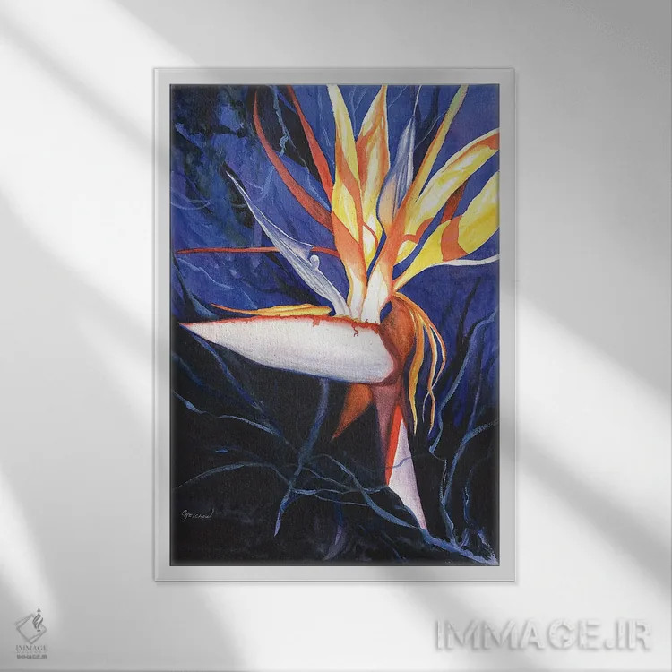 تابلو دکوراتیو وحشی و داغ اثر کریستین ریشو - نمای قابدار سفید