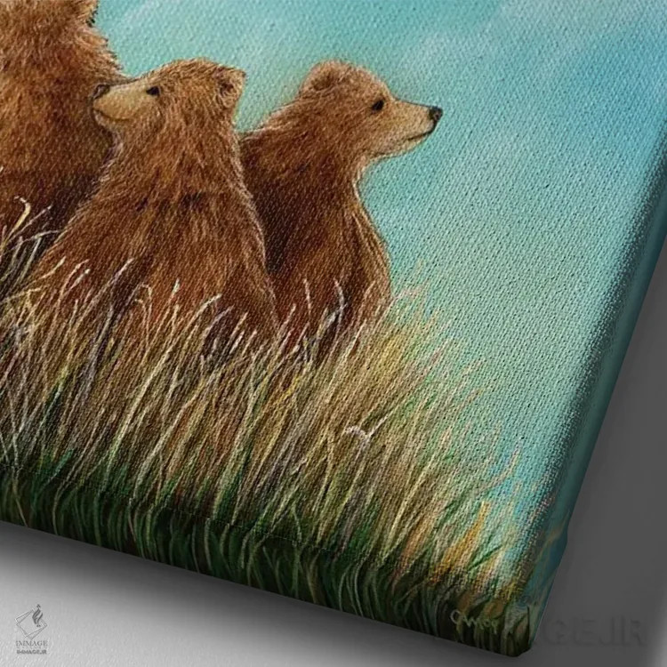 تابلو دکوراتیو سپیده دم نو اثر کتی مک کللند - نمای نزدیک بافت بوم